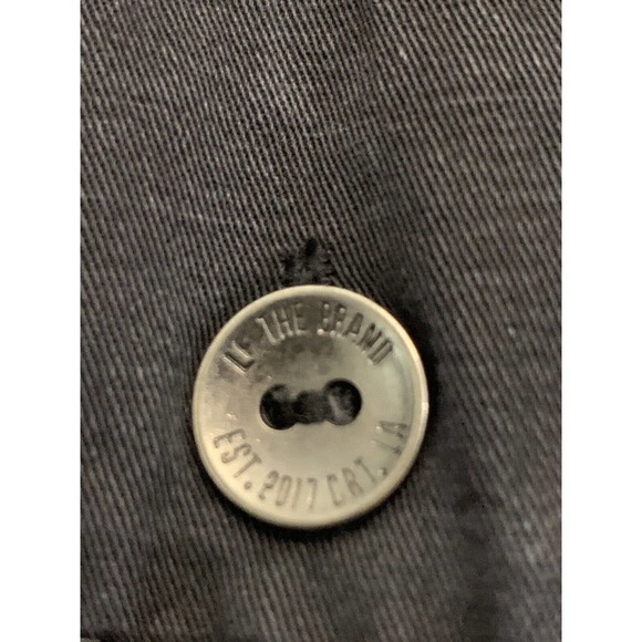 LF The Brand Women’s Black CARGO 8749 Graphic Cropped Distressed Jacket Size XS - Picture 9 of 12